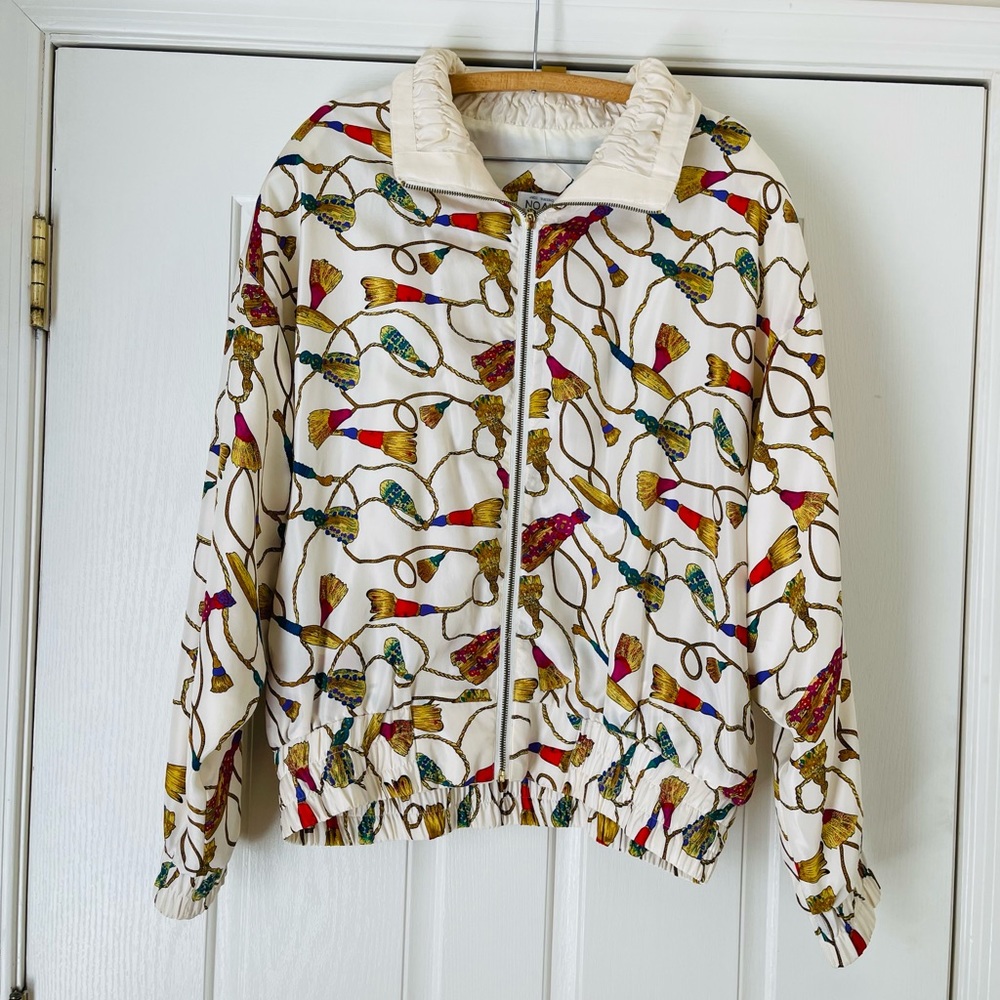 LAVON 100% Silk bomber jacket vintage